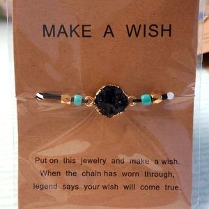 Make A Wish Black Bracelet! Or Anklet?